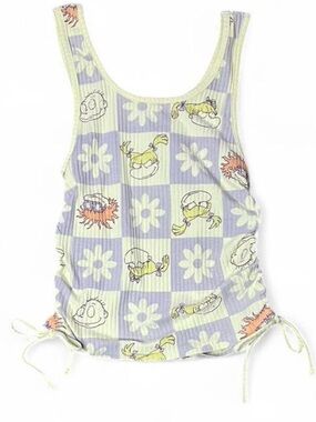 Nickelodeon Rugrats Ribbed Tank Top in Lavender & Pale Yellow Y2K - M